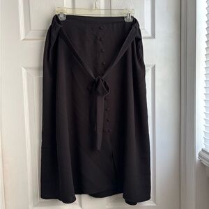 Elegant Black Button-Down Skirt